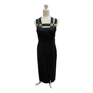 Santa Fe By Jim Tremblay Black Linen Pencil Cocktail Dress